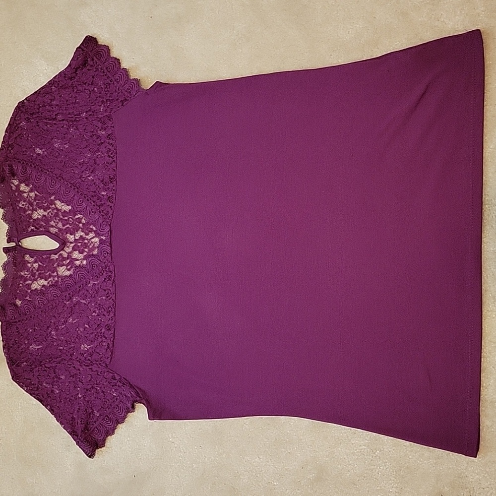 Simply Styled Purple Lace Women's Blouse